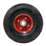 PR 1804(20) Колесо d 250 пневмо (3.50-4) (20мм) красный обод  г\п 170 кг