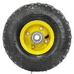 PR 1800(20)Ж  Колесо d 250 пневмо (3.50-4) (20мм) желтый обод 