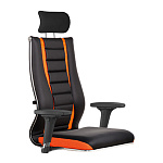 Каркас кресла МЕТТА ErgoLife Sit10 B2-160D №20 (экокожа Extra черная/ сетка X2 оранжевая 0000205)