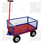 Тележка платформенная ТПОБ 7С с поворотной осью,борт 800*1400 (без колес)