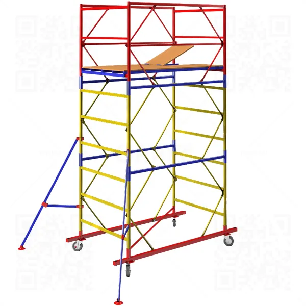 Вышка тура ВСР-4  (3,9м), площадка 1,2*2,0м, высота 3,9м., высота рабочей площадки 2,8м.