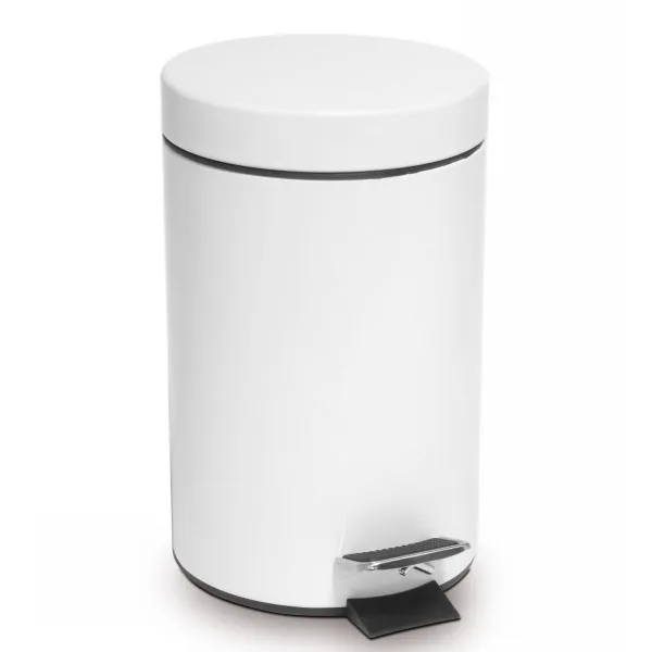 Урна педальная 20 л. белая